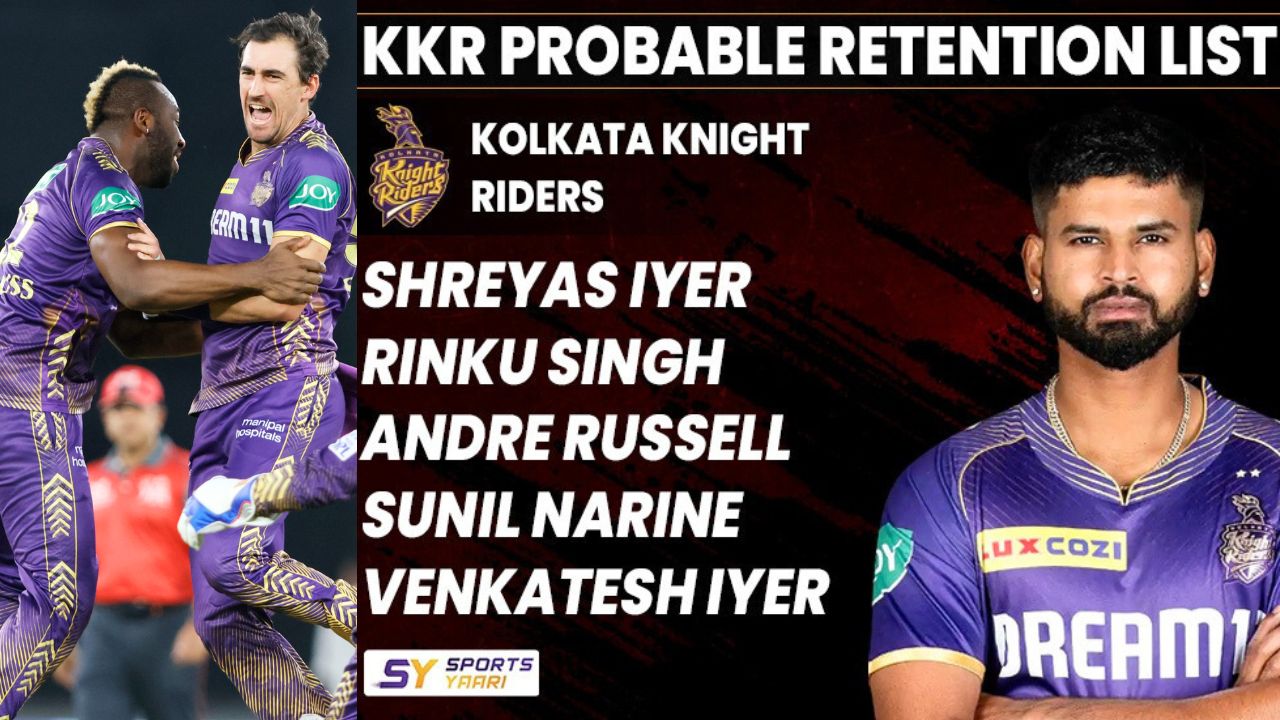 KKR IPL New Retention Rule 2025 Which 6 players will Kolkata Knight Riders retain