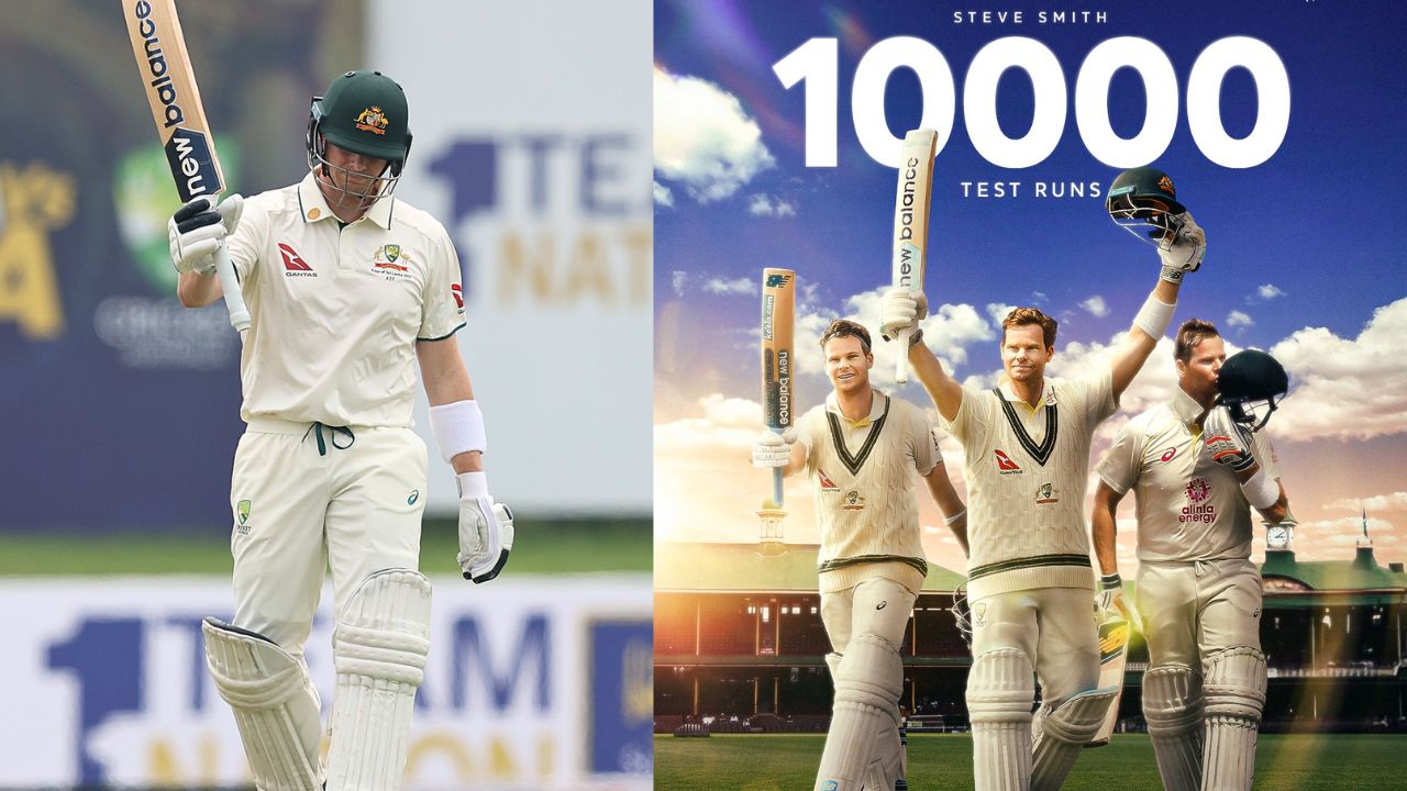 AUS vs SL Steve Smith Completes 10000 Runs in Test Cricket