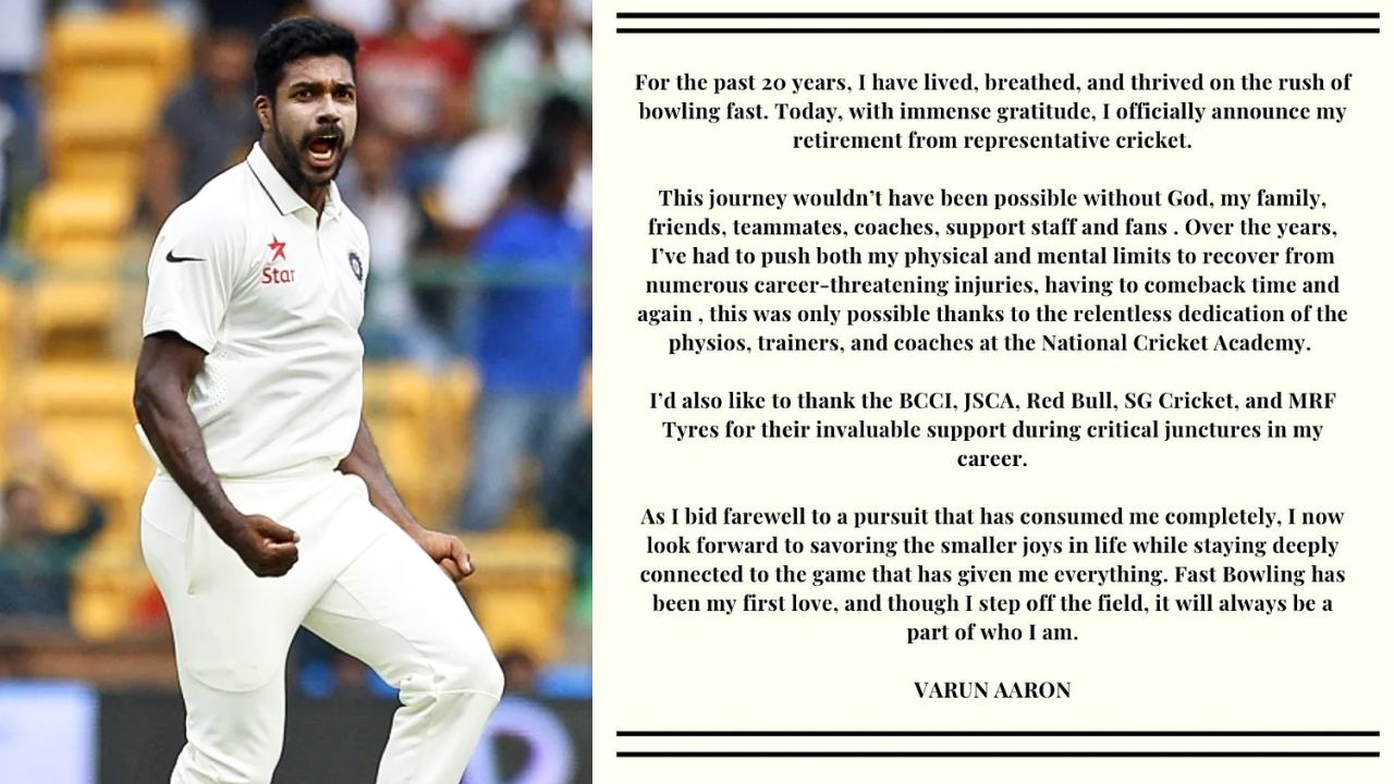 India Pacer Varun Aaron Retirement From all Forms of Cricket