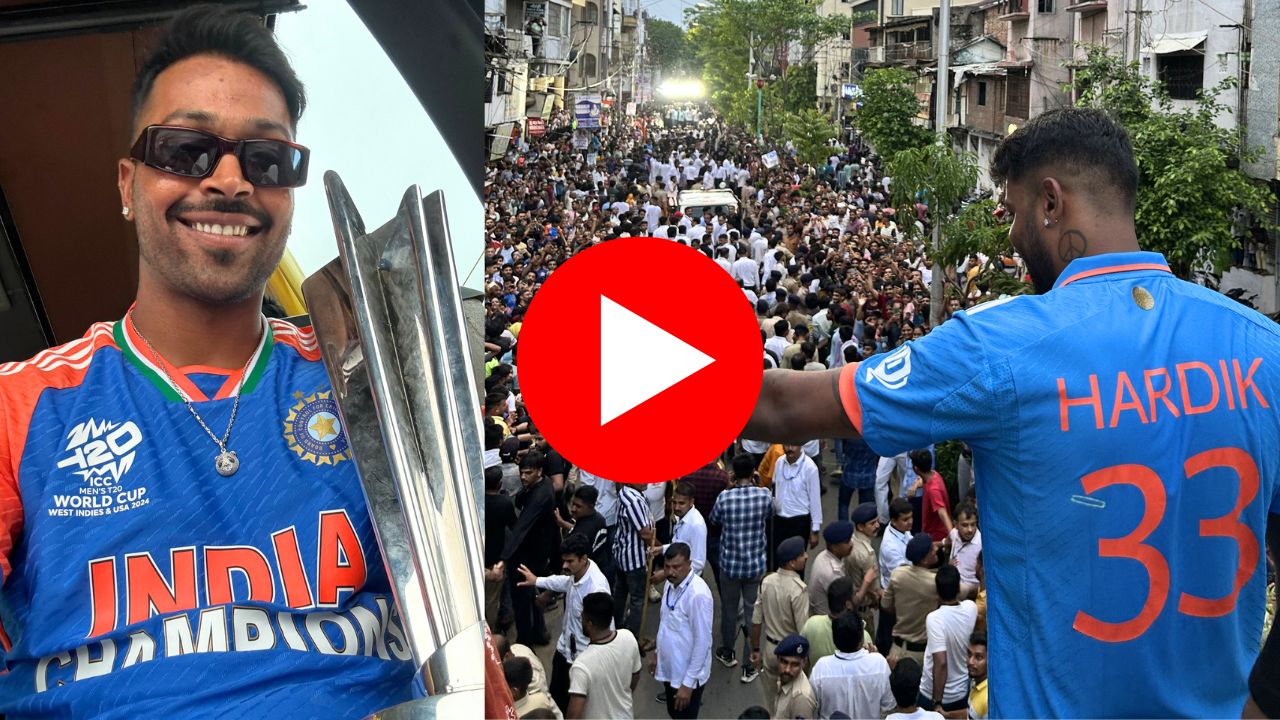 Vadodara Welcomes Video World Cup Winning Son Hardik Pandya