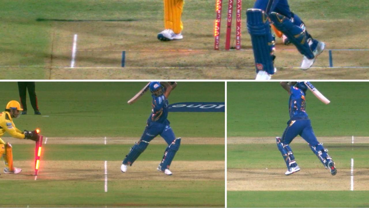 MS Dhoni lightning fast stumping