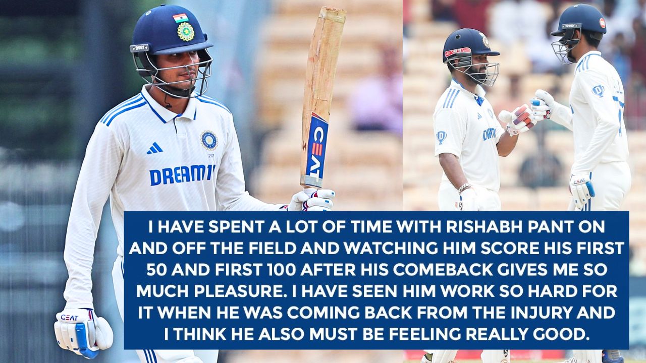 IND vs BAN Shubman Gill STATEMENT on Rishabh Pant Reveals Hilarious Chennai Story