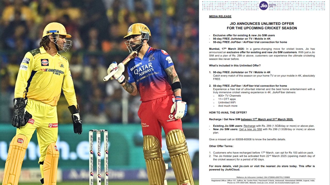 How To Watch IPL Free On JioHotstar Reliance Announces New Subscription Offers