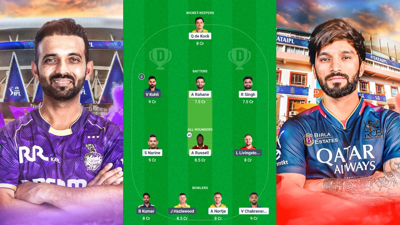 KKR Vs RCB DREAM 11 TEAM AND FANTASY PREDICTION