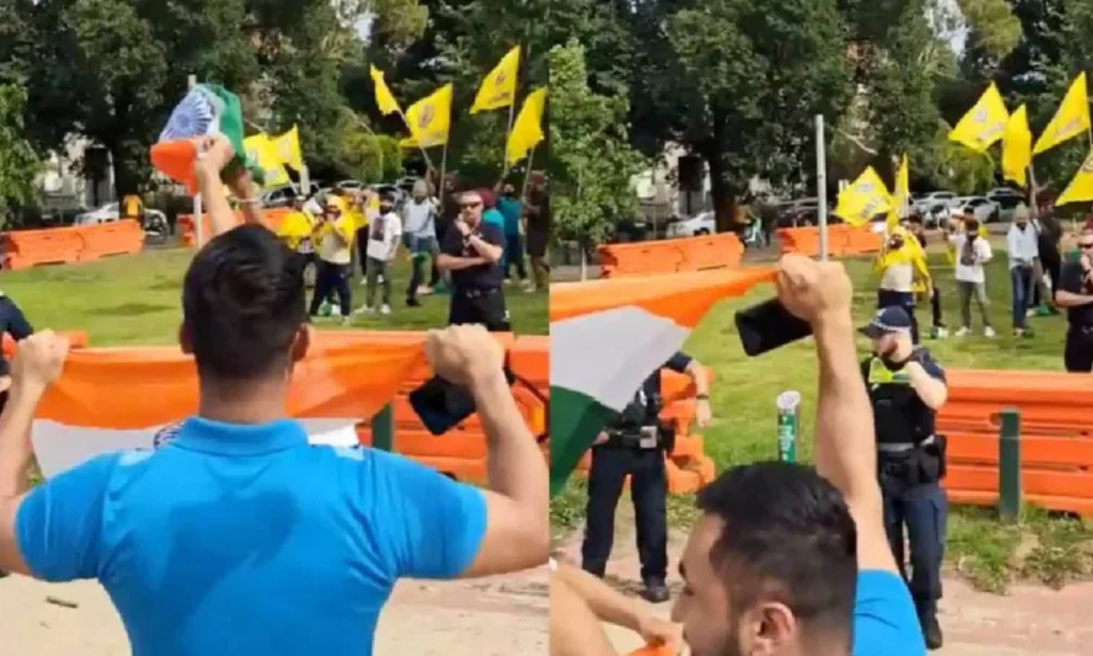 Khalistani Supportes vs Indian Fans Fight Outside MCG Police Personnel Deployed