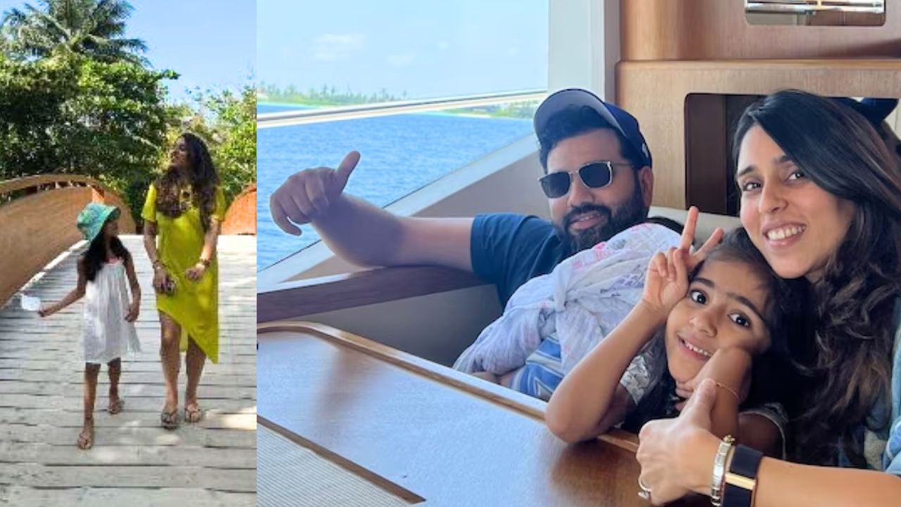 Rohit Sharma On Vacation With Wife And Daughter In Maldives Before IPL 2025