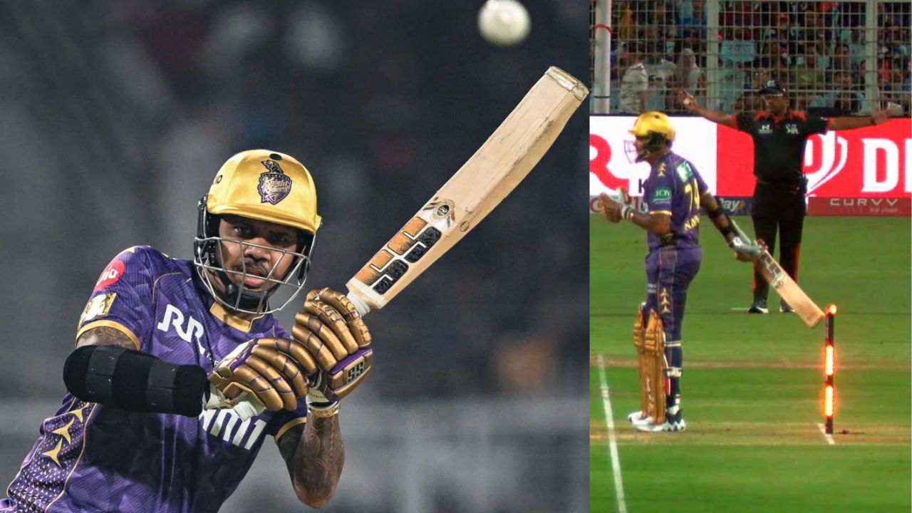 IPL 2025 KKR vs RCB Sunil Narine Hit Wicket Not Out Controversy