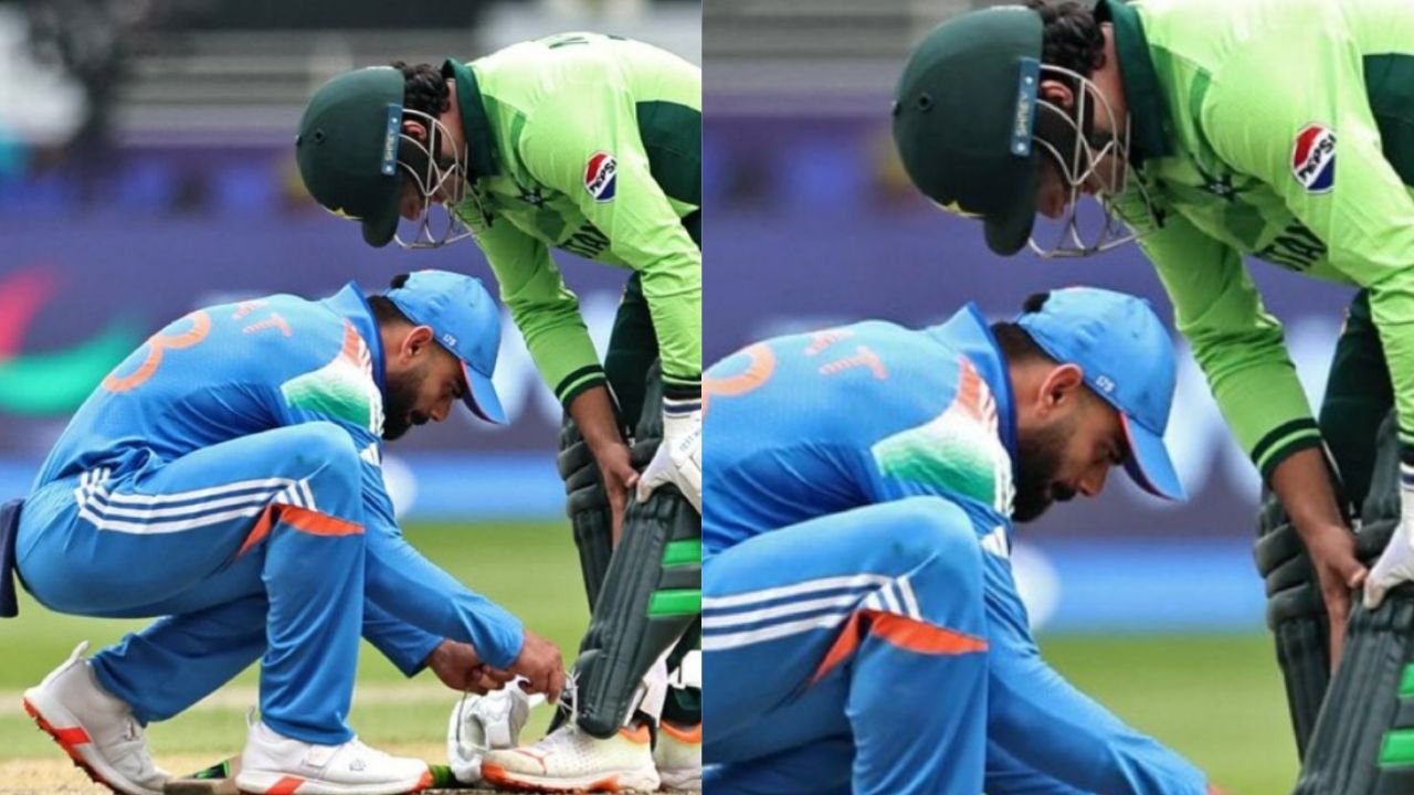 IND vs PAK: Virat Kohli touched hearts, tied Naseem Shah's shoe laces during India vs Pakistan match