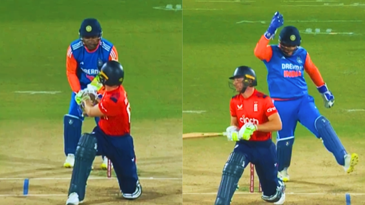 Sanju Samson shows Sharp work behind the stumps to dismiss dangerous jos buttler