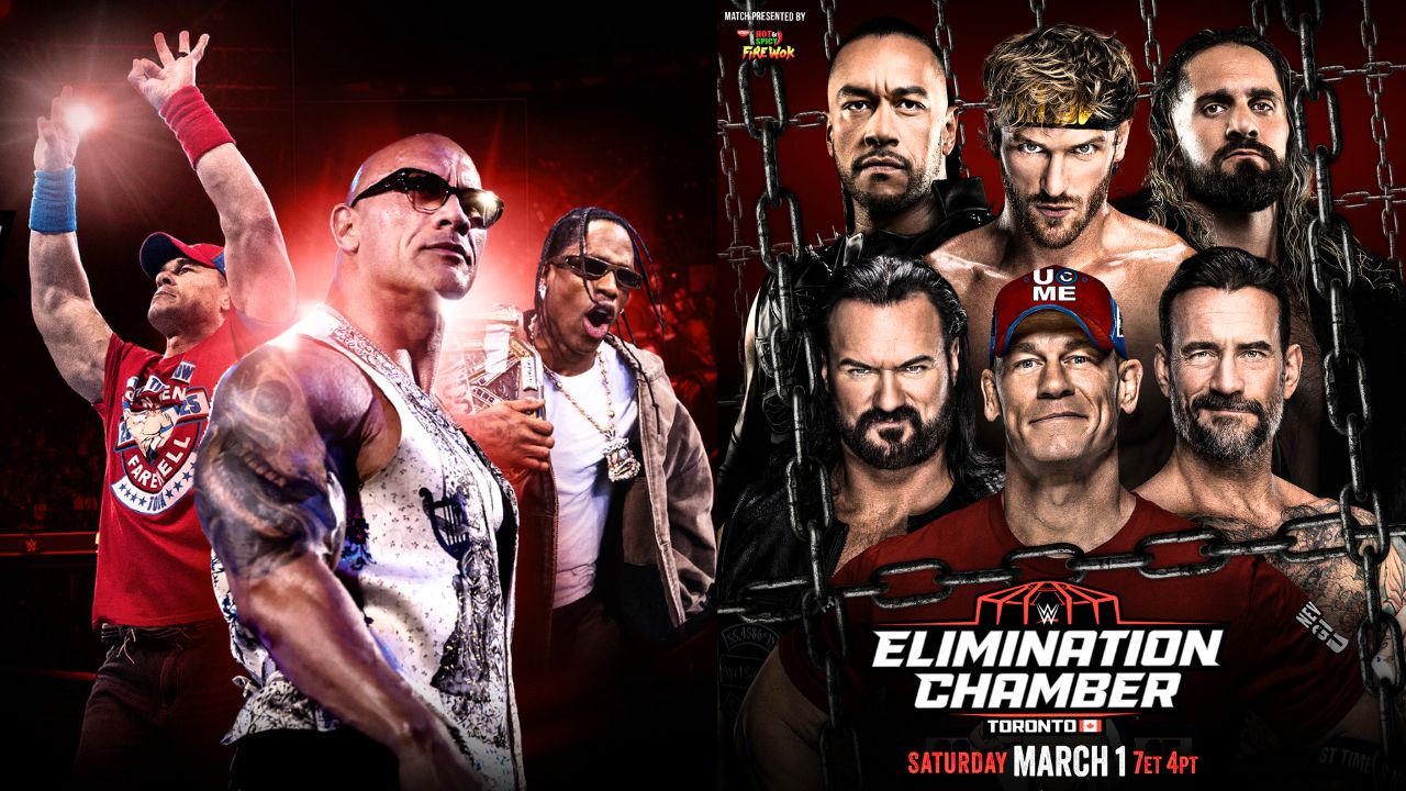 WWE Elimination Chamber 2025 All Match Cards Updated Hare List John Cena The Rock