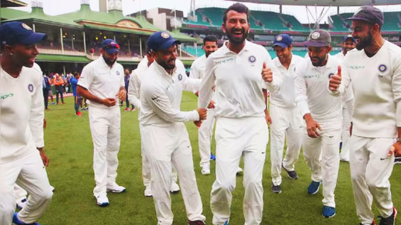 On this day in 2019 India defeated Australia to win BGT pujara famous dance