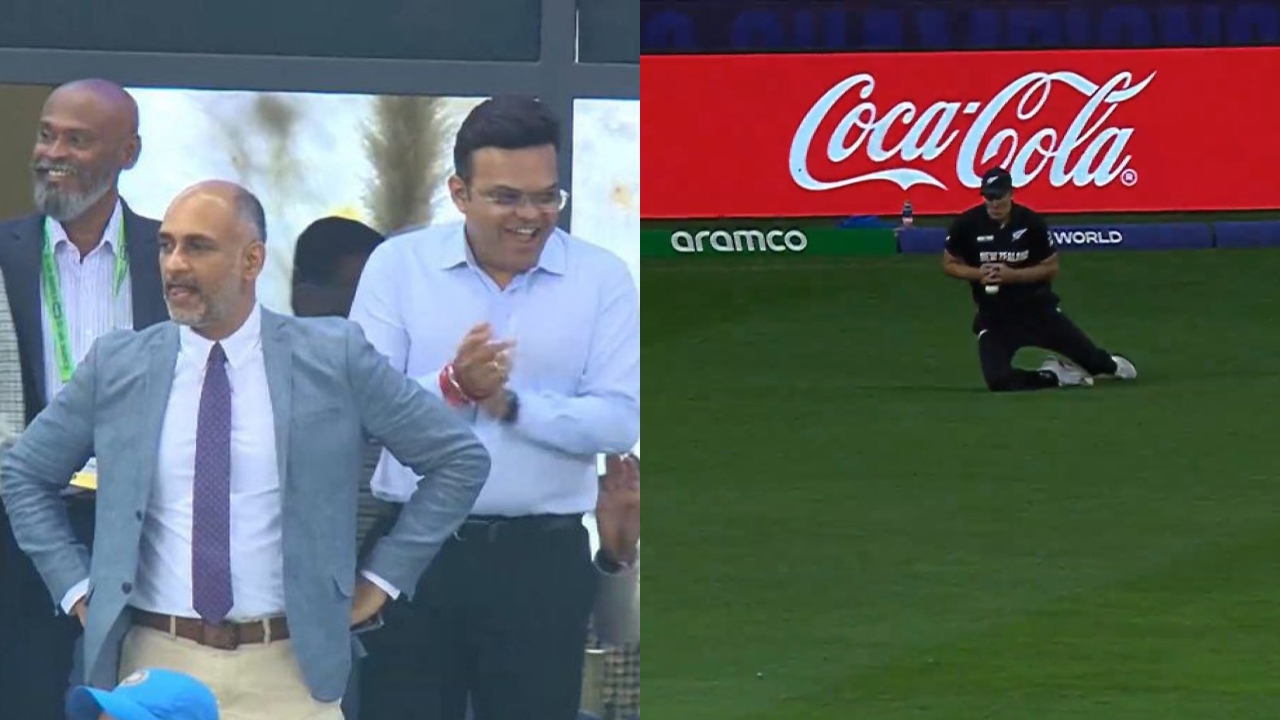 Icc Chairman Jay Shah Reaction Shreyas Iyer Catch Drop Kyle Jamieson Ind Vs Nz Final Champions Trophy 2025