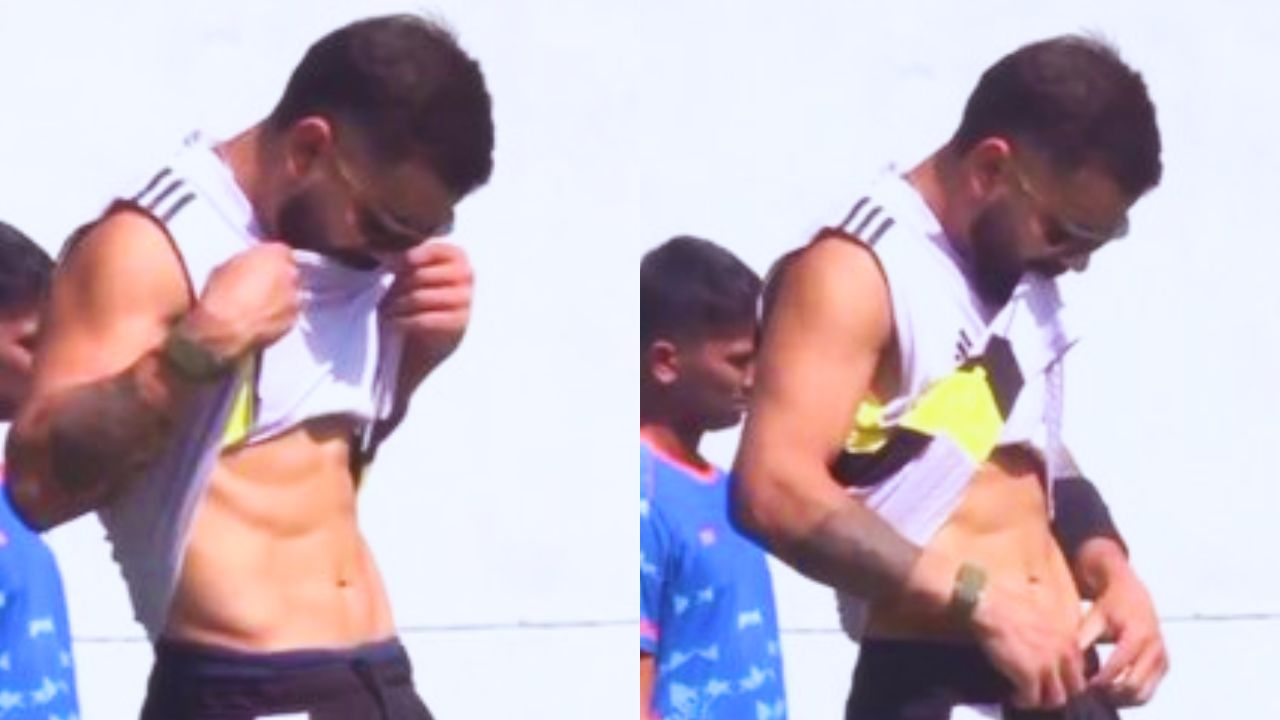 Virat Kohli's tremendous fitness remains intact pictures of six-pack abs going viral again