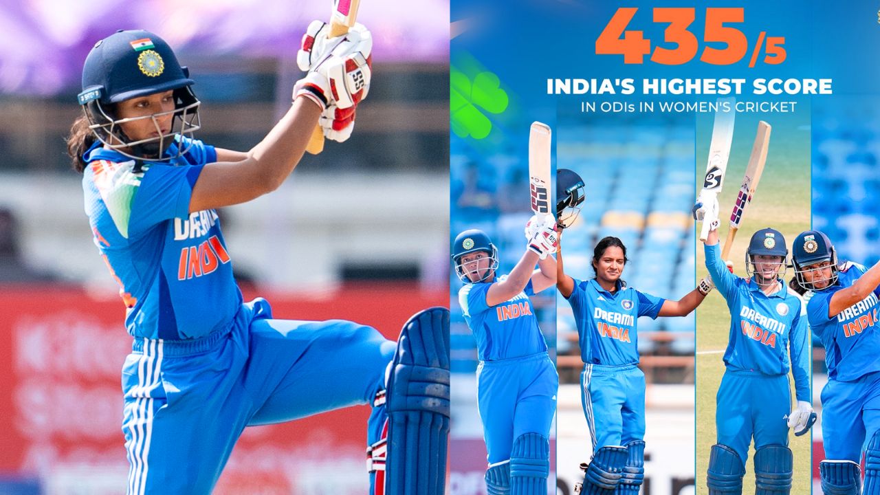 Indian Womens Team Make History Smash Record 435 vs Ireland