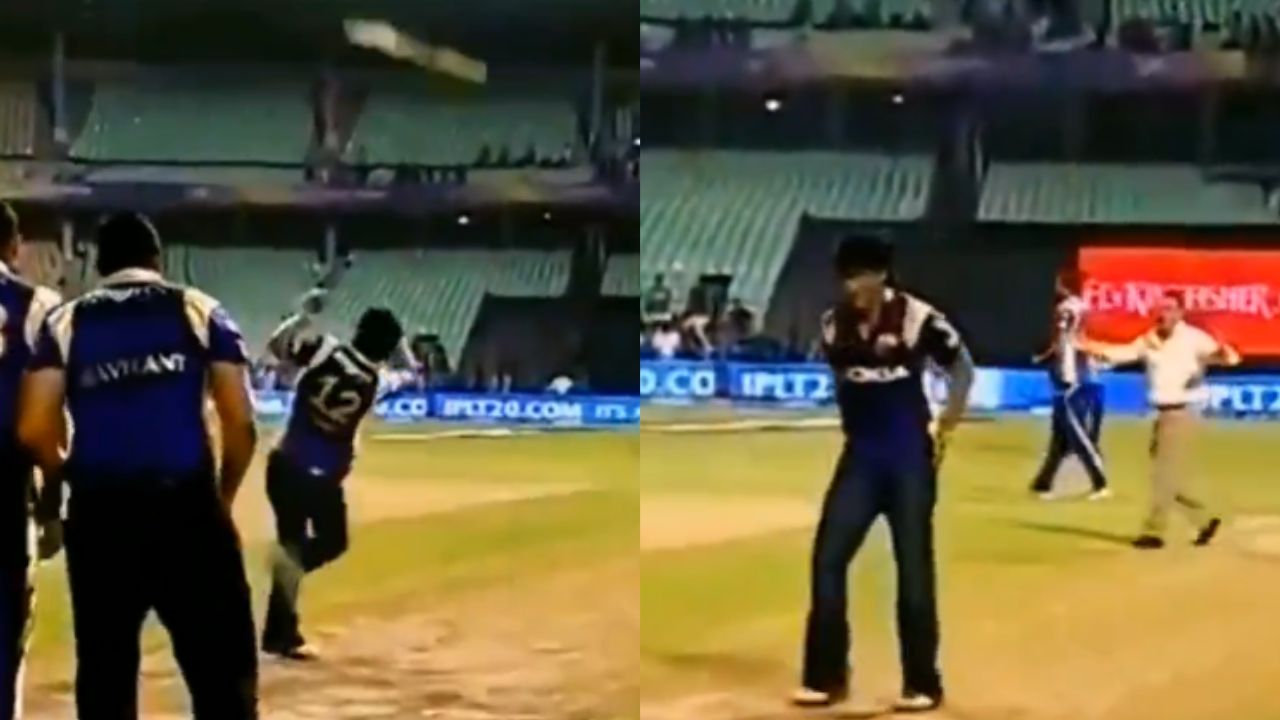 When Shahrukh Khan threw his bat in the air against sunil gavaskar during ipl video getting viral ag...